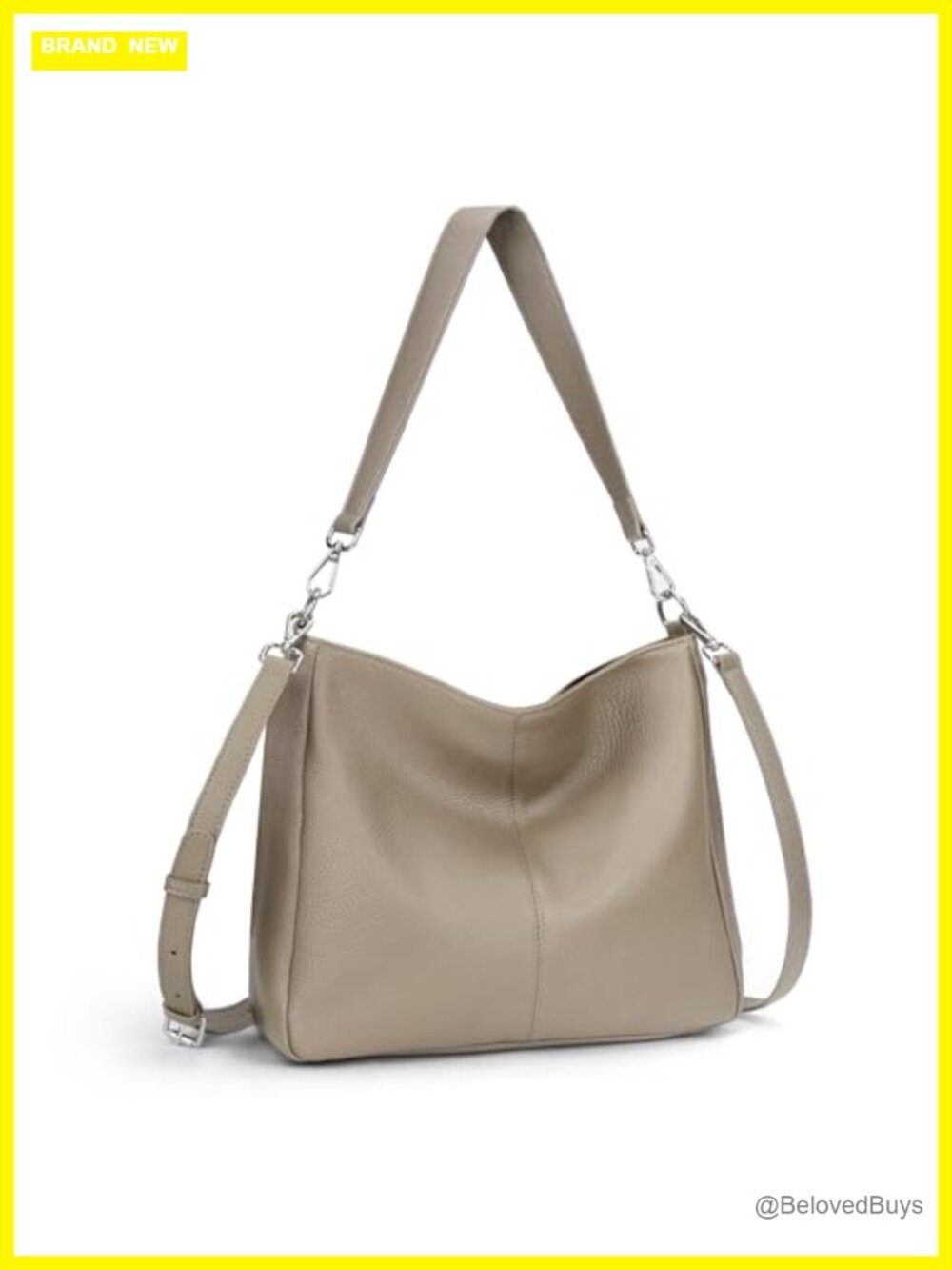 Soft Genuine Leather Hobo Bag Crossbody Shoulder Purse